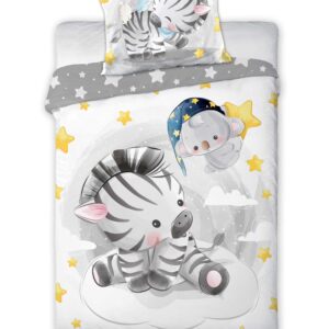 FARO Povlečení do postýlky 100x135 + 40x60 cm - Zebra 012