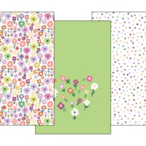 FARO Sada utěrek 3 ks 40x60 cm - Květiny