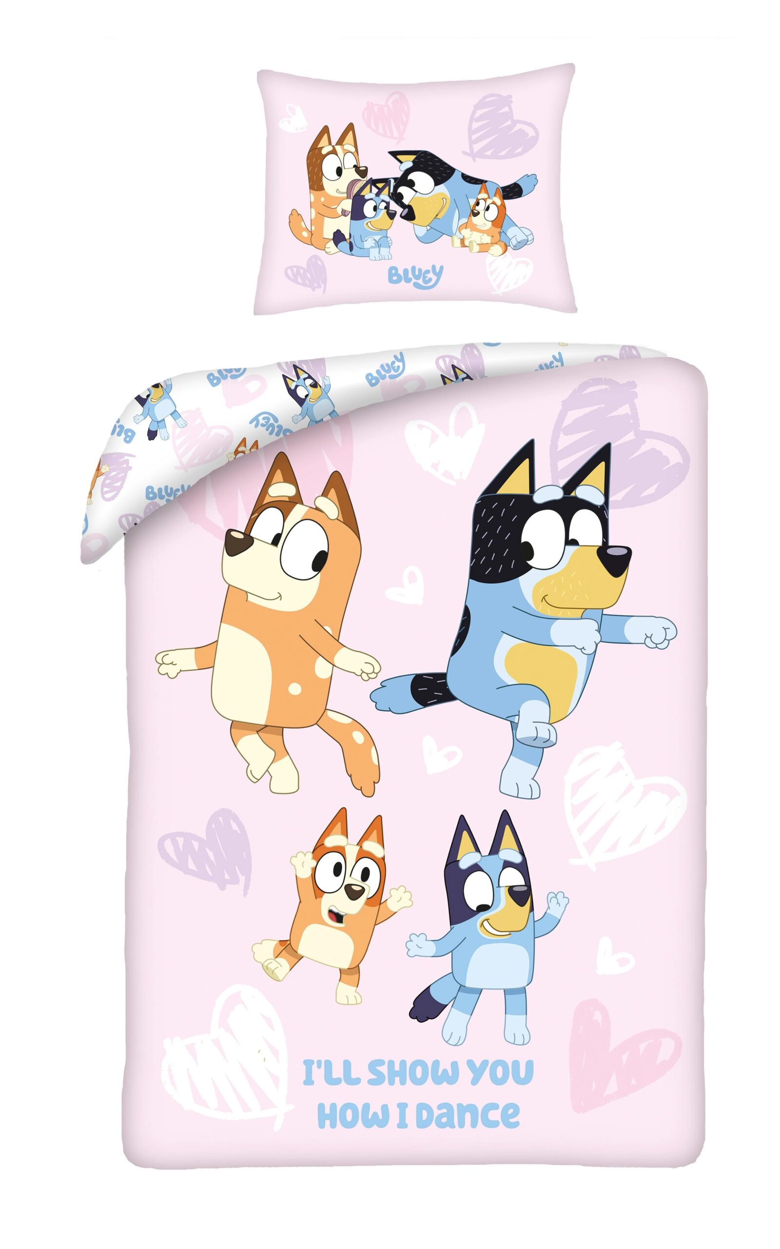 Halantex Bavlněné povlečení 140x200 + 70x90 cm - Bluey "Dance"