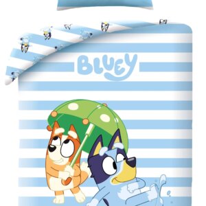 Halantex Bavlněné povlečení 140x200 + 70x90 cm - Bluey s deštníkem