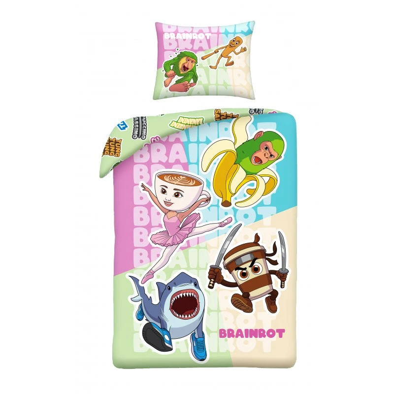 Halantex Povlečení z mikrovlákna 140x200 + 70x90 cm - Italian Brainrot