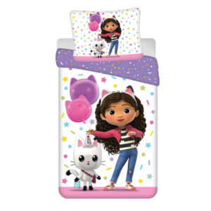 Jerry Fabrics Bavlněné povlečení 140x200 + 70x90 cm - Gabby's Dollhouse "Confetti"