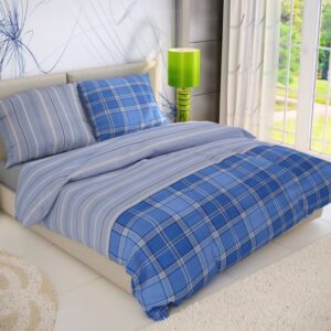 Kvalitex Bavlněné povlečení DELUX 140x200 + 70x90 cm - CAMPUS modrý