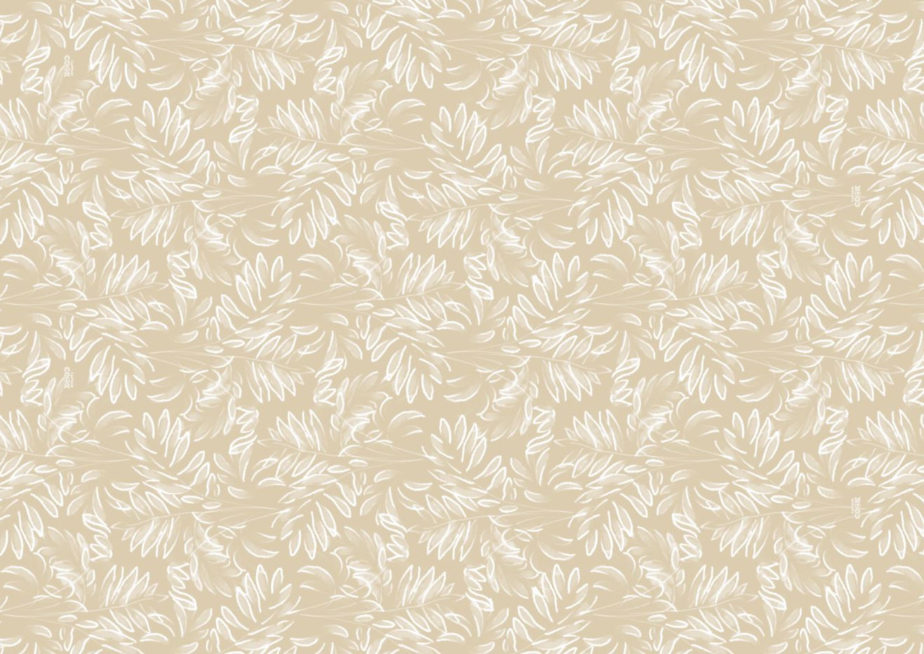 PVC ubrus 140x220 cm Captain Cook - Live the Leaf Wheat