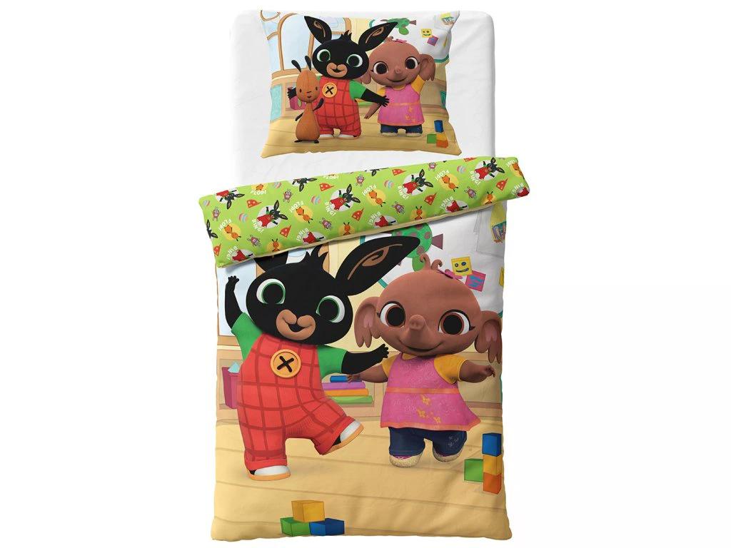 TipTrade Bavlněné povlečení 140x200 + 70x90 cm - Zajíček Bing Sula ve školce