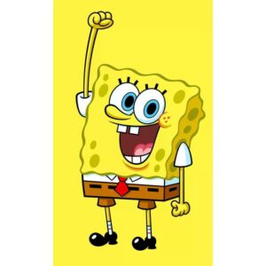 Carbotex Bavlněný froté ručníček 30x50 cm - Sponge Bob Žlutý jako Houba