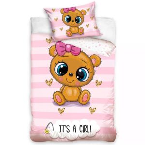 Carbotex Povlečení do postýlky 100x135 + 40x60 cm - Medvídek Máša