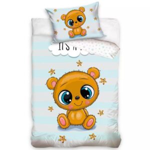 Carbotex Povlečení do postýlky 100x135 + 40x60 cm - Medvídek Ríša