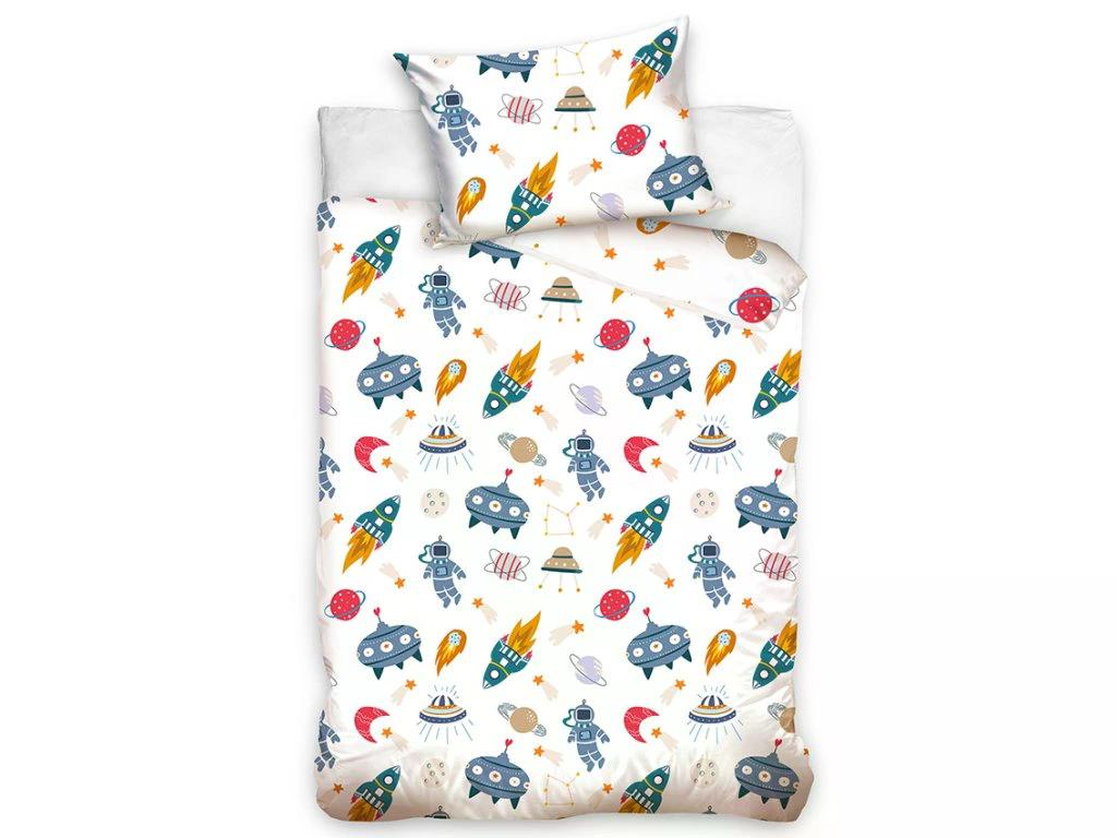 Carbotex Povlečení do postýlky 100x135 + 40x60 cm - Vesmírná Mise