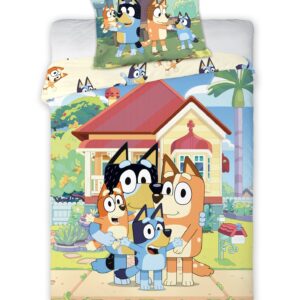 FARO Povlečení do postýlky 100x135 + 40x60 cm - Bluey a její rodina