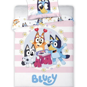 FARO Povlečení do postýlky 100x135 + 40x60 cm - Bluey "Malá kapela"