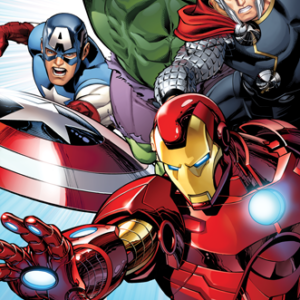 Jerry Fabrics Bavlněná froté osuška 70x140 cm -  Avengers "Light blue"