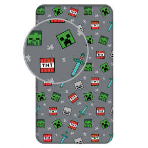 Jerry Fabrics Bavlněné napínací prostěradlo 90x200 + 25 cm - Minecraft "We got this"