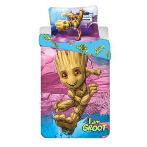 Jerry Fabrics Bavlněné povlečení 140x200 + 70x90 cm - Groot "I am Groot"