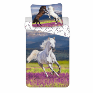 Jerry Fabrics Bavlněné povlečení 140x200 + 70x90 cm - Kůň "Meadow"