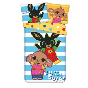 Jerry Fabrics Bavlněné povlečení 140x200 + 70x90 cm - Zajíček Bing "Sula"