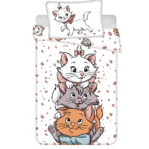 Jerry Fabrics Povlečení do postýlky 100x135 + 40x60 cm - Marie Cat "Friends"