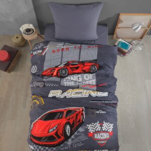 Kvalitex Bavlněné povlečení 140x200 + 70x90 cm - Racing team