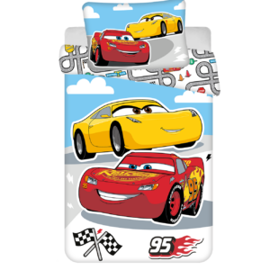 Jerry Fabrics Povlečení do postýlky 100x135 + 40x60 cm - Cars "Road"