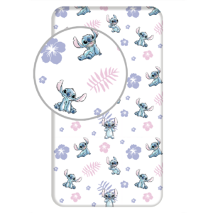 Jerry Fabrics Bavlněné napínací prostěradlo 90x200 + 25 cm - Lilo and Stitch