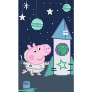 Carbotex Bavlněný froté ručníček 30x50 cm - Prasátko Pepina Tomík astronaut