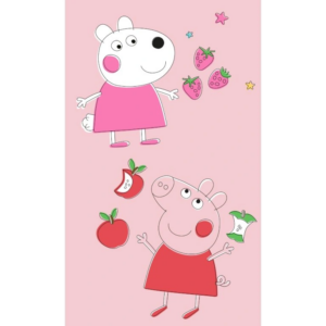 Carbotex Bavlněný froté ručníček 30x50 cm -  Prasátko Pepina a Ovečka Zuzka