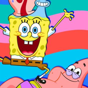 Carbotex Bavlněný froté ručníček 30x50 cm - Sponge Bob s Patrickem a Garym