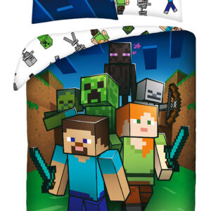 Halantex Bavlněné povlečení 140x200 + 70x90 cm - Minecraft  Characters