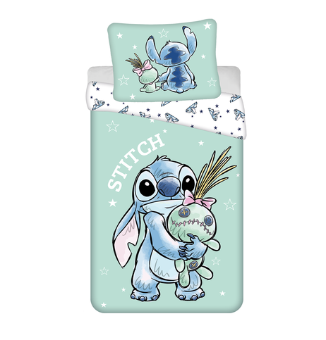Jerry Fabrics Bavlněné povlečení 140x200 + 70x90 cm - Lilo and Stitch "Buddies"