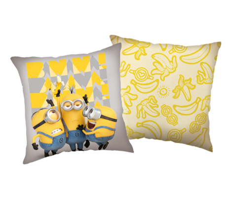 Jerry Fabrics Dekorační polštářek 40x40 cm - Mimoni "Crazy Mood"