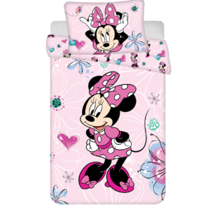 Jerry Fabrics Povlečení do postýlky 100x135 + 40x60 cm - Minnie  "Flowers 02"