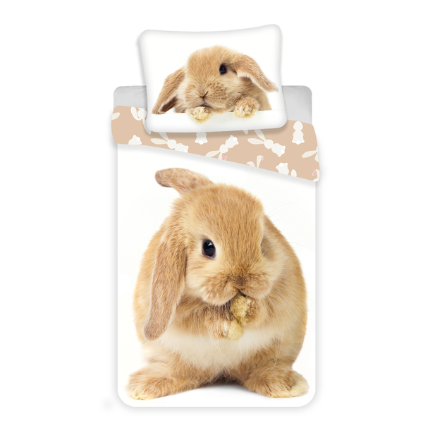 Jerry Fabrics Povlečení fototisk Bunny brown 140x200 70x90