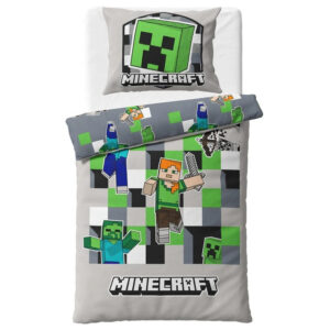 TipTrade Bavlněné povlečení 140x200 + 70x90 cm - Minecraft Objev svůj svět