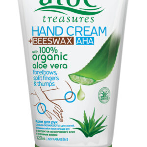 Aloe Treasures Hydratační krém na ruce s aloe vera a včelím voskem (120 ml)