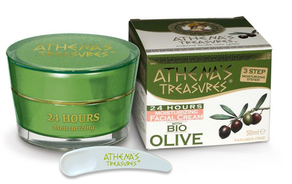 Athena's Treasures Hydratační 24hodinový pleťový krém s olivovým olejem (50 ml)