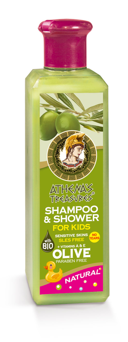 Athena's Treasures Šampon a sprchový gel pro děti s olivovým olejem (250 ml)