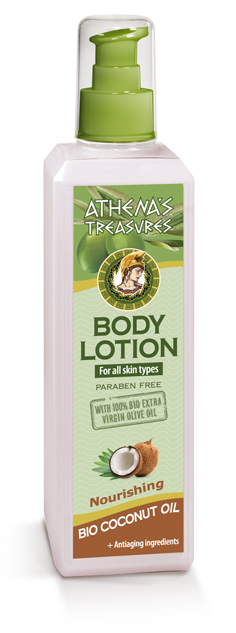 Athena's Treasures Výživující tělové mléko s olivovým a kokosovým olejem (250 ml)