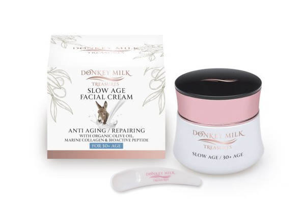 Donkey Milk Treasures Pleťový krém zpomalující stárnutí s oslím mlékem a mořským kolagenem (50 ml)