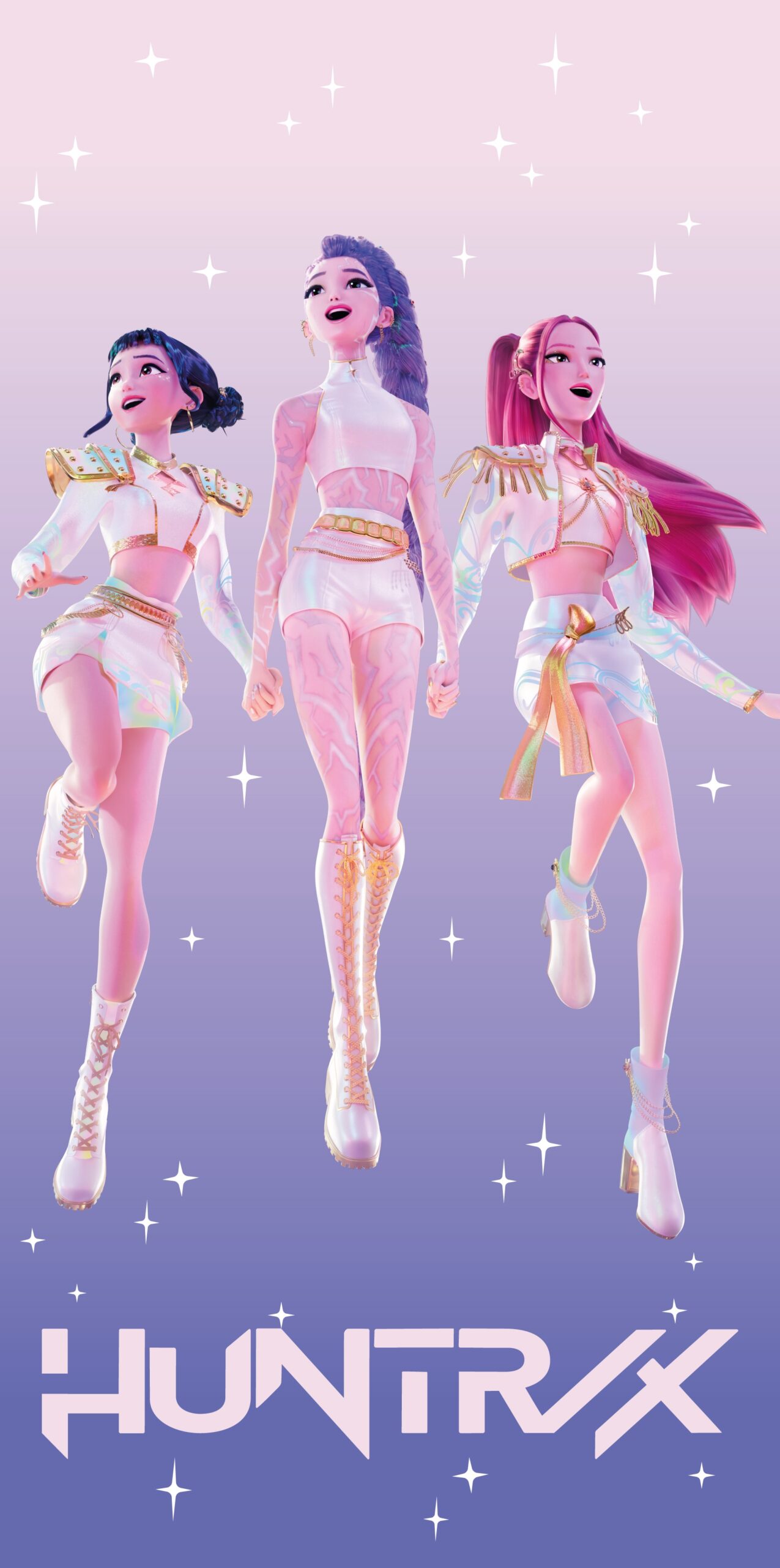 Halantex Bavlněná froté osuška 70x140 cm -K-Pop Demon Hunters "Stars"