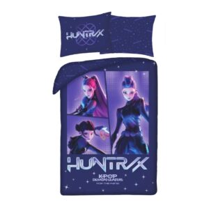 Halantex Bavlněné povlečení 140x200 + 70x90 cm - K-Pop Demon Hunters "Neon Stars"