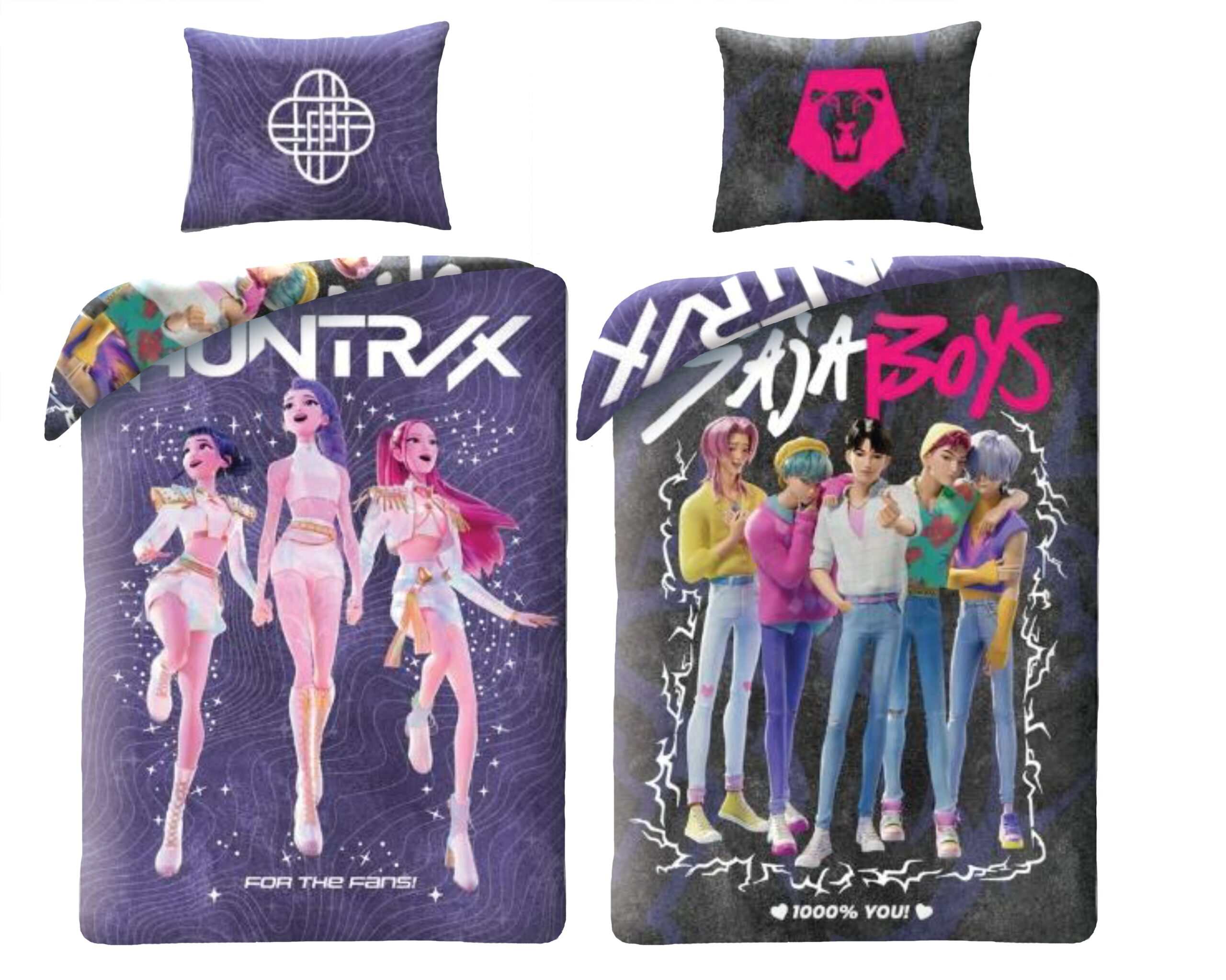 Halantex Povlečení z mikrovlákna 140x200 + 70x90 cm - K-Pop Demon Hunters "Idol Crew"