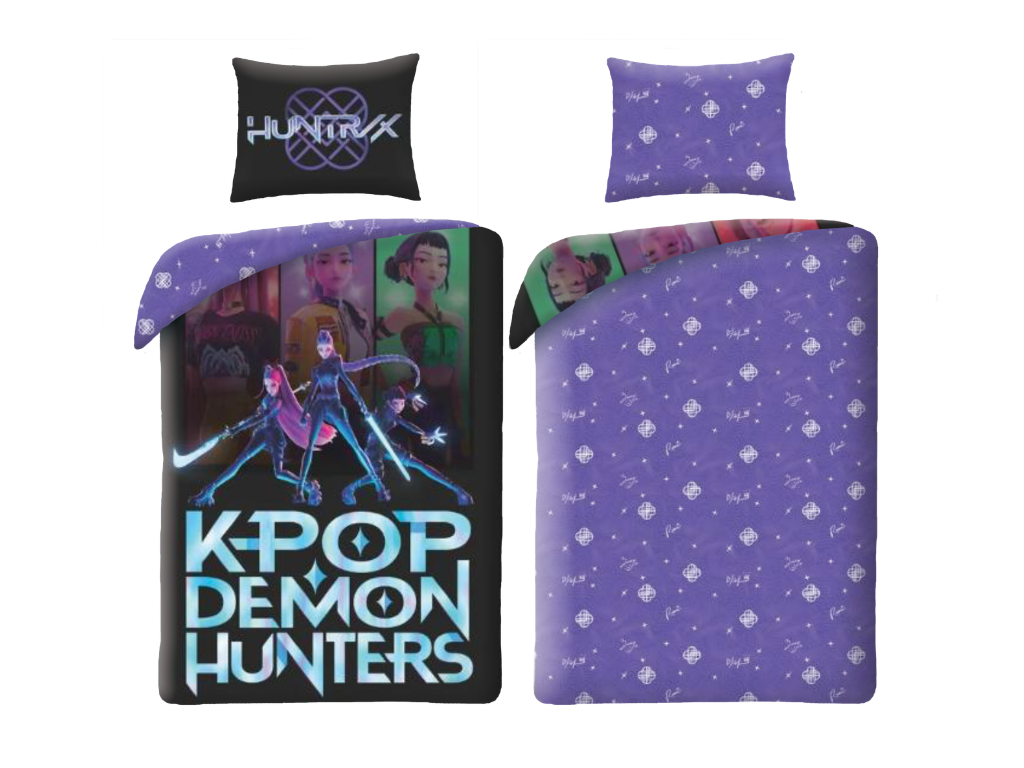 Halantex Povlečení z mikrovlákna 140x200 + 70x90 cm - K-Pop Demon Hunters "Ready to Fight"