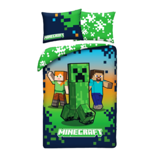 Halantex Povlečení z mikrovlákna 140x200 + 70x90 cm - Minecraft 880BL