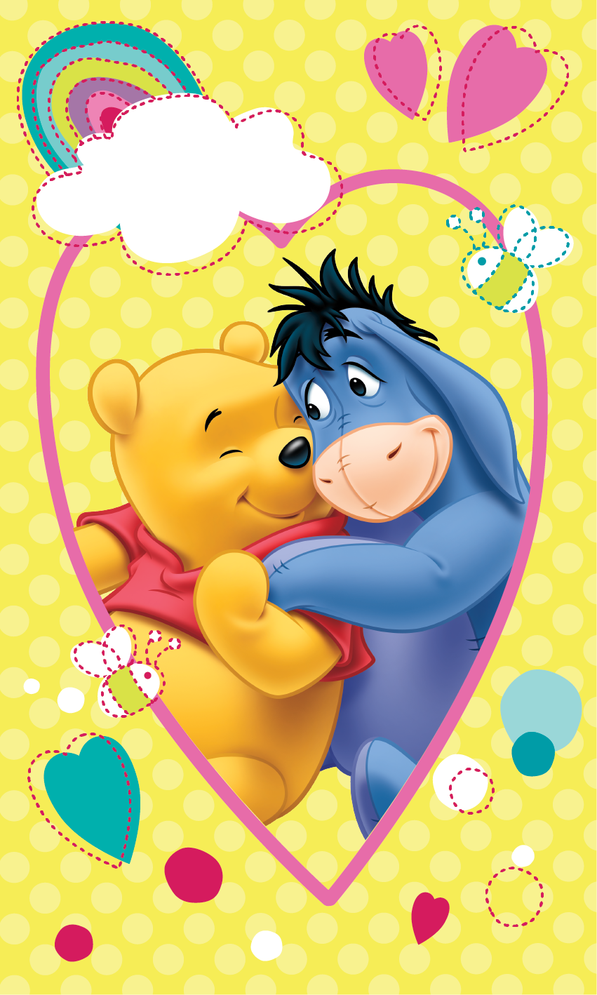 Jerry Fabrics Bavlněný froté ručníček s poutkem 30x50 cm - Medvídek Pú "Smile"