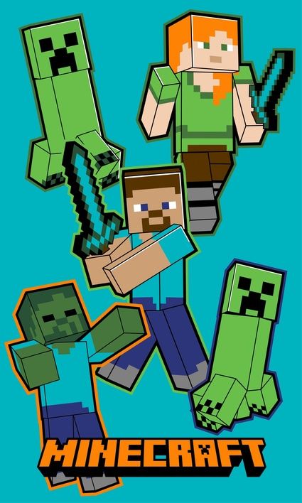 Jerry Fabrics Bavlněný froté ručníček s poutkem 30x50 cm - Minecraft "Crawler"