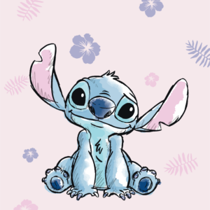 Jerry Fabrics Deka mikroflanel 100x150 cm - Lilo and Stitch "pink"