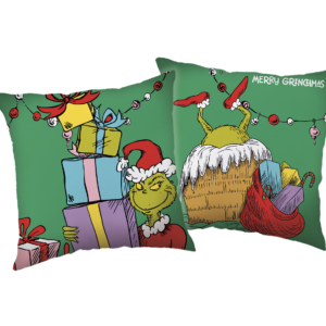 Jerry Fabrics Dekorační polštářek 40x40 cm - Grinch "Presents"