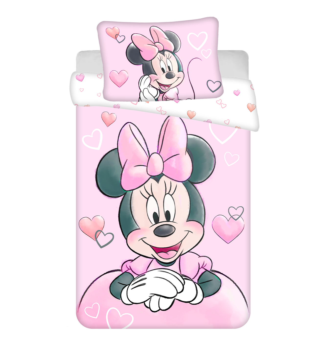 Jerry Fabrics Povlečení do postýlky 100x135 + 40x60 cm - Minnie "Powder pink"
