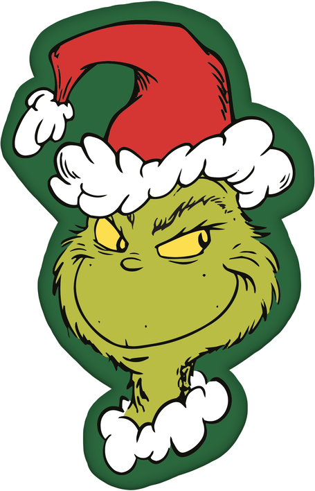 Jerry Fabrics Tvarovaný polštářek - Grinch 01