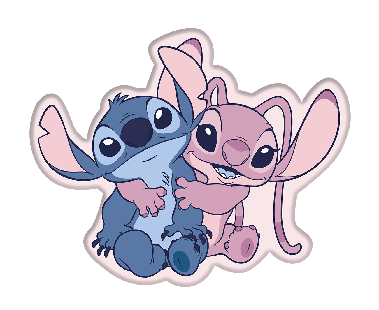 Jerry Fabrics Tvarovaný polštářek - Lilo and Stitch "Hug"